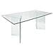 Tavolo Fisso Alcalalare, Tavolo Da Pranzo, Tavolo Per Cucina, Scrivania Rettangolare Da Ufficio, 180x90h78 Cm, Trasparente - Foto miniatura 3