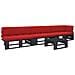 Set Divani in Pallet con Cuscini 4 pz in Pino Impregnato Nero - Foto miniatura 1