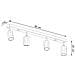 Applique Da Soffitto In Legno Zeke 4 Legno 200x50x800 Mm Legno - Foto miniatura 1