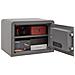 Print 140540 Cassaforte In Acciaio Con Apertura Elettronica Con Impronta Digitale O Con Codice | cassaforte A Mobile Biométrica Per Abitazioni | con Chiave Di Emergenza | 27 X 38,5 X 30 Cm - Foto miniatura 2
