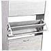 Scarpiera 4 Ante Ripiani Porta Scarpe Doppia Profondita Legno 63x24x150 Grigio - Foto miniatura 4