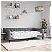 Letto Da Giorno Grigio Scuro 100x200 Cm In Tessuto - Foto miniatura 1