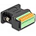 Adattatore Da Presa D-sub 9 A Morsettiera Con Pulsante - Foto miniatura 2