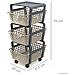 Carrello Portaoggetti Multiuso Ghiaccio 4 Ruote 3 Cassetti Estraibili 41.5x29x75cm - Foto miniatura 4