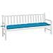 Cuscino Per Panca Azzurro 200x50x7 Cm In Tessuto Oxford - Foto miniatura 3