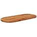 Piano Tavolo 90x40x3,8 Cm Ovale In Legno Massello Di Acacia - Foto miniatura 2