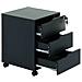 Cassettiera A Tre Cassetti Con Ruote Per Scrivania Nero - Foto miniatura 1