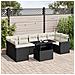 Set Divani da Giardino con Cuscini 8 pz Nero in Polyrattan - Foto miniatura 8