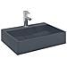 Lavandino 50x38x11 Cm Blocco In Marmo /minerale Antracite - Foto miniatura 3