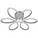 Lampadario Plafoniera 48W Luce Bianco Caldo 3000K 2580lm Design Fiore Moderno - Foto miniatura 4