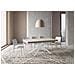 Tavolo allungabile 90x180/284 cm Karida cashmere gambe bianche - Foto miniatura 2
