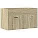 Mobile Lavabo Bagno Rovere Sonoma 90x38,5x46 Cm Multistrato - Foto miniatura 2