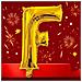 Palloncino Foil Lettera F Compleanno Anniversario Oro 40 Cm - Foto miniatura 2