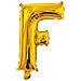 Palloncino Foil Lettera F Compleanno Anniversario Oro 40 Cm - Foto miniatura 1