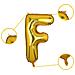 Palloncino Foil Lettera F Compleanno Anniversario Oro 40 Cm - Foto miniatura 3