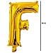 Palloncino Foil Lettera F Compleanno Anniversario Oro 40 Cm - Foto miniatura 4