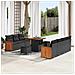 Set Divano da Giardino con cuscino 10 pcs Nero 80 x 80 x 71 cm - Foto miniatura 2