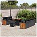 Set Divano da Giardino con cuscino 10 pcs Nero 80 x 80 x 71 cm - Foto miniatura 3
