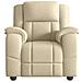 Poltrona Reclinabile in Tessuto Crema - Foto miniatura 3