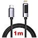Cavo 3a Ricarica E Sincronizzazione Usb-c A Lightning 30w 1m Con Schermo Led, Nero - Foto miniatura 2