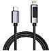 Cavo 3a Ricarica E Sincronizzazione Usb-c A Lightning 30w 1m Con Schermo Led, Nero - Foto miniatura 3