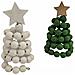 Miniatura Albero Di Natale Con Perline - Decorazione Festiva Da Tavolo Green - Foto miniatura 2
