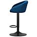 Sgabello in velluto VALORA EAST - Blu navy - Design elegante x 2 - Foto miniatura 5