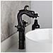 Rubinetto per lavabo da bagno, Blackswan, tipo M269 Dragon, modello nero con montaggio da appoggio, misura 34 cm - Foto miniatura 2