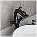 Rubinetto per lavabo da bagno, Blackswan, tipo M269 Dragon, modello nero con montaggio da appoggio, misura 34 cm - Foto miniatura 3
