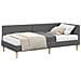 Struttura Letto Angolare con Materasso 2 pcs Grigio Tessuto - Foto miniatura 1