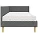 Struttura Letto Angolare con Materasso 2 pcs Grigio Tessuto - Foto miniatura 8