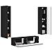 Set mobile TV 6 pcs Nero Legno multistrato - Foto miniatura 3