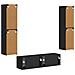 Set mobile TV 6 pcs Nero Legno multistrato - Foto miniatura 8