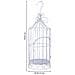 Gabbia Decorativa In Metallo 24,13x24,13x74,93h Cm Grigio - Foto miniatura 3