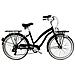 Bici Alluminio Da Donna Misura 26 City Bike Bicicletta Beach Cruiser Stile Americano Cambio 7v Completa Di Accessori Luci A Led - 46 Nero - Foto miniatura 1