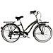 Bici Alluminio Da Donna Misura 26 City Bike Bicicletta Beach Cruiser Stile Americano Cambio 7v Completa Di Accessori Luci A Led - 46 Nero - Foto miniatura 3