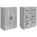 Set di armadi 2 pcs Sonoma grigio 66 x 34,5 x 87 cm - Foto miniatura 3
