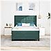 Letto a molle con materasso Verde Scuro 140 x 190 cm Velluto - Foto miniatura 3