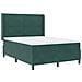 Letto a molle con materasso Verde Scuro 140 x 190 cm Velluto - Foto miniatura 4