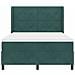 Letto a molle con materasso Verde Scuro 140 x 190 cm Velluto - Foto miniatura 7