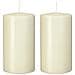Set di 2 Candele Cilindriche Colore Avorio - Foto miniatura 1