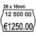 pack 10 rotoli 1000 etich. 26x16mm onda bianco remov. - Foto miniatura 1