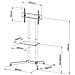 ICA-TR6 - Supporto a Pavimento con Mensola Trolley TV LCD / LED / Plasma 30-65'' - Foto miniatura 4