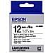 Nastro per Etichettatrice LK-4WBB Formato 12 mm x 9 m Nero su Bianco - Foto miniatura 2