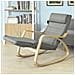 Sedia A Dondolo Poltrona Relax Reclinabile Chaise Longue Grigio Fst16-dg - Foto miniatura 5
