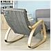 Sedia A Dondolo Poltrona Relax Reclinabile Chaise Longue Grigio Fst16-dg - Foto miniatura 6