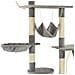 Albero Per Gatti Con Tiragraffi In Sisal 230-250 Cm Grigio - Foto miniatura 3