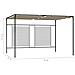 Gazebo Con Tetto Retrattile 3x4x2,3 M Grigio Talpa 180 G / m - Foto miniatura 7