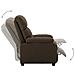 Poltrona Reclinabile Marrone in Tessuto - Foto miniatura 3