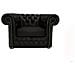 Poltrona Chesterfield First Class Pelle | Nero Opaco | 12 Anni Di Garanzia - Foto miniatura 1